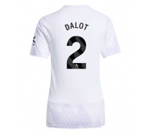 Manchester United Diogo Dalot #2 Koszulka Wyjazdowa damskie 2025-26 Krótki Rękaw